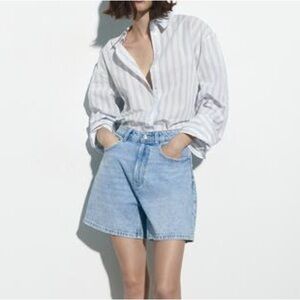 ZARA Z1975 HIGH-WAISTED MOM FIT SHORTS